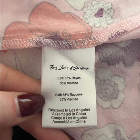 For Love & Lemons Magnolia Floral Mini Dress Cottage Core Retro 70s Size Small - Picture 15 of 16